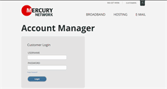 Desktop Screenshot of accountmanager.mercury.net